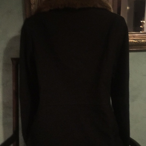 ❄️NWOT Banana Republic faux fur trim long jacket - Picture 5 of 8